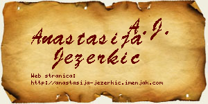 Anastasija Jezerkić vizit kartica